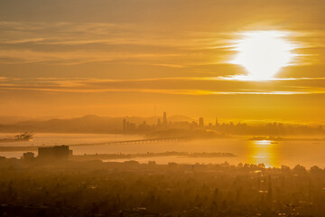 Fototapeta premium San Francisco Bay Area at Sunset