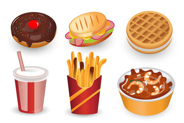 set of street food