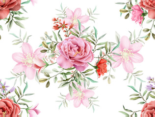 elegant seamless pattern with beautiful floral design
