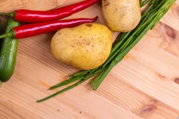 healthy, fresh, raw vegetables and fruits