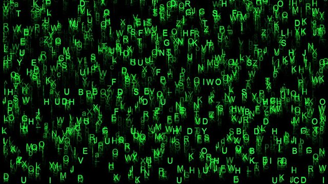 上から文字が落ちてくる動画素材