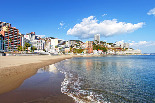 Atami Sun Beach on the Izu Peninsula, Shizuoka Prefecture, Japan.