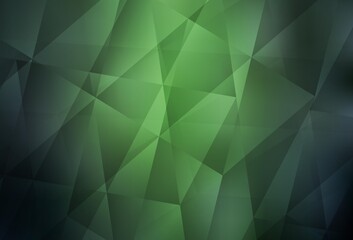 Fototapeta premium Dark Green vector abstract mosaic background.