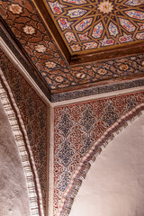 the ornament of a king.
view of the decoration on the wall of the royal palace (alcazar) in seville. spain. - 404207250