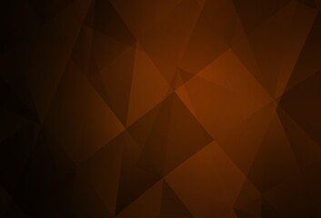 Dark Brown vector low poly layout.