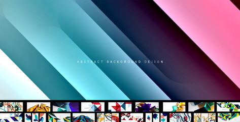 Set of modern geometric abstract backgrounds