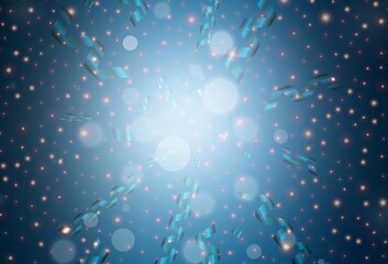 Dark BLUE vector pattern in Christmas style.