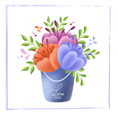 Card with beautiful floral.