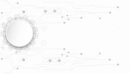 Obraz premium Abstract technology background.Vector circle and electricity line with blue electronic cycle.Digital data , circuit board, Scientific background,Digital art and Abstract background concept.