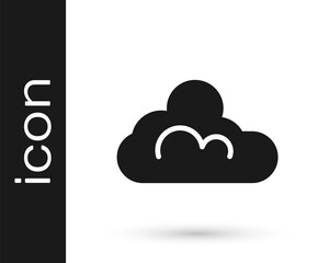 Black Cloud weather icon isolated on white background. Vector.