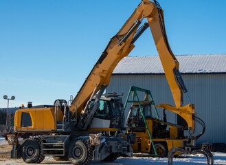 Forestry machinery in Quebec, Canada
