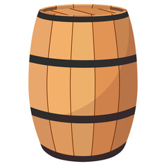 Wooden oak barrel