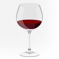 Transparent wineglass vector