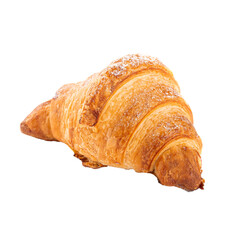 Isolated french baked croissant on the white background