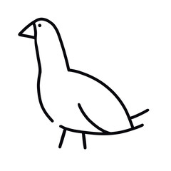 Funny minimalistic bird line art