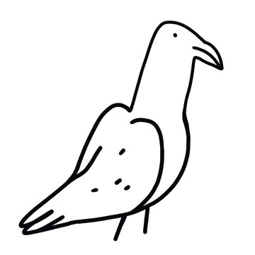 recommend clip art: Funny minimalistic crow bird line art