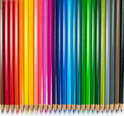 Collection of the colorful pencils