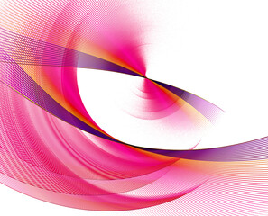 Transparent airy purple planes of different shades bend, intersect and beautifully position themselves on a white background. Abstract fractal background. 3d rendering. 3d illustration.