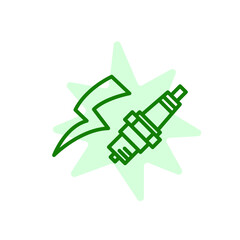 Vector illustration, spark plug icon design template