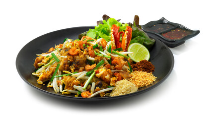 Stir Fried Turnip Cake with Bean Sprouts,Chives and egg. Chinese Food