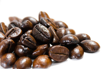 coffee beans isolated on the Background white Year 2021