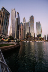 UAE, Dubai - December, 2020: Dubai Marina. UAE. Dubai was the fastest developing city