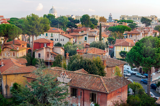 Sunset at Garbatella. An area
 of Rome