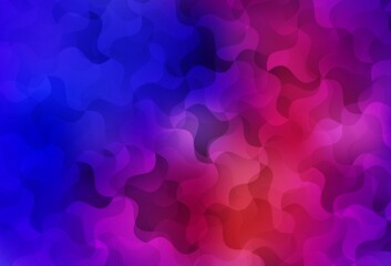 Dark Blue, Red vector polygonal background.