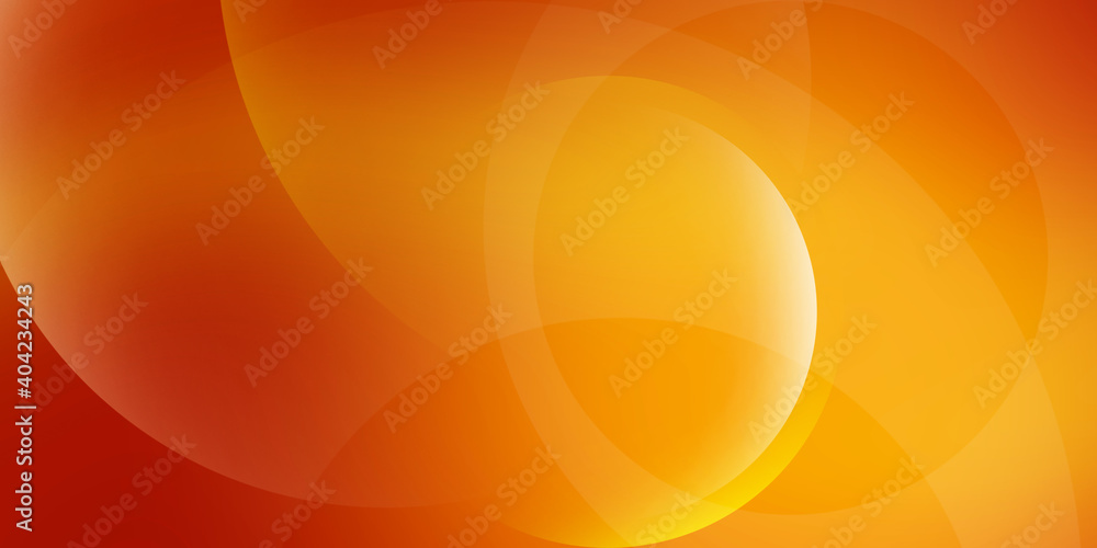 Poster orange abstract modern background with circles lines banner, elegant wave backdrop poster or flyer w
