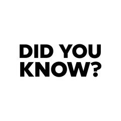 Did you know vector illustration. did you know words