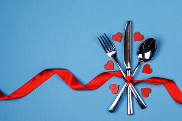 Cutlery set and hearts