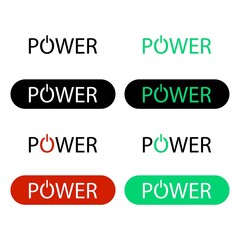Fototapeta premium Power text for symbol design