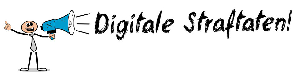 Obraz premium Digitale Straftaten! 