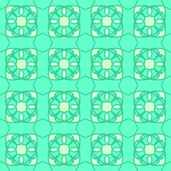 blue turquoise aqua menthe vintage floral interior seamless mandala flat design background vector illustration