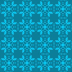 blue turquoise aqua menthe vintage floral interior seamless flat design background vector illustration