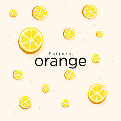 Orange fruit background. Seamless pattern concept design.