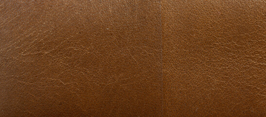 Leather brown background, leather material texture photo