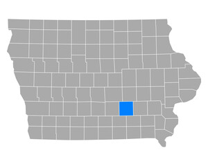 Karte von Mahaska in Iowa