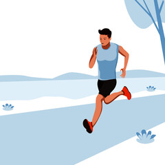 Fototapeta premium running people. running man. Athletic and healthy lifestyle