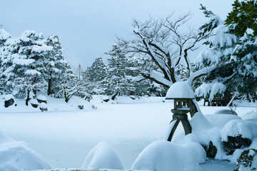 Snow day in Kanazawa, 2021.