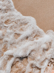 Sea foam close up. Beach. Summer