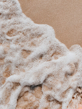 Sea foam close up. Beach. Summer