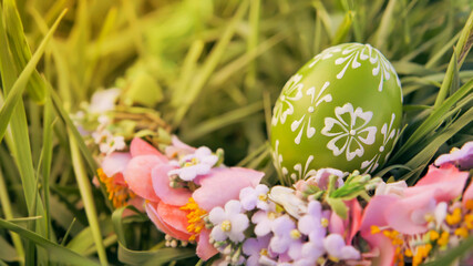 Traditional Czech Easter egg  - decorated by hand