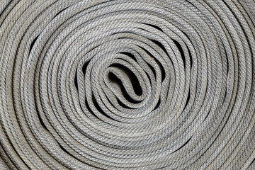 The inner part of the coiled fire hose.