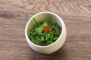 Asian traditional chukka salad in the bowl