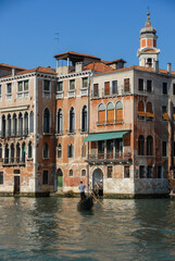 Naklejka premium Panoramic view in Grand Canal in Venice