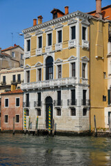 Fototapeta na wymiar Panoramic View from Grand Canal Palazzo Civran in Venice