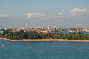 Fototapeta na wymiar Panoramic View of the La Certosa Island in Venice