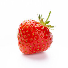 Fresh strawberries closeup on a white background. Isolated - Image