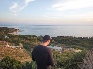 person watching the sea